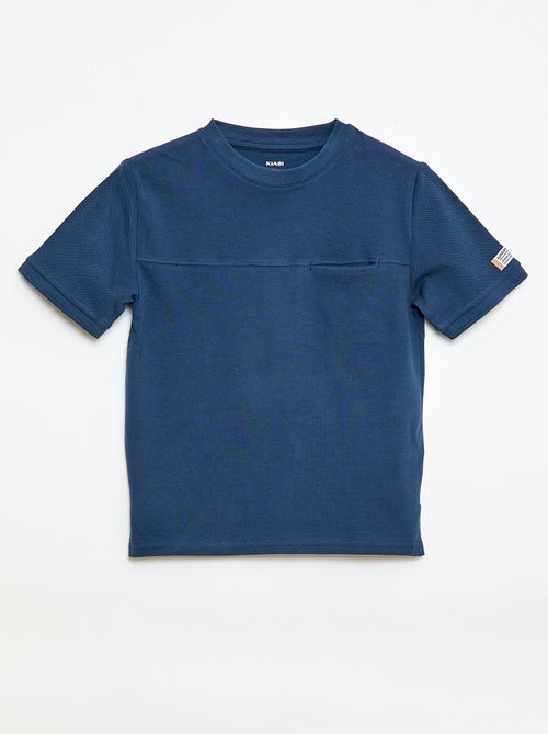 T-shirt van katoenpiqué met korte mouwen - Kiabi T-shirt van katoenpiqué met korte mouwen - Kiabi