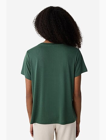 T-shirt van modal met ronde hals en regular fit penti