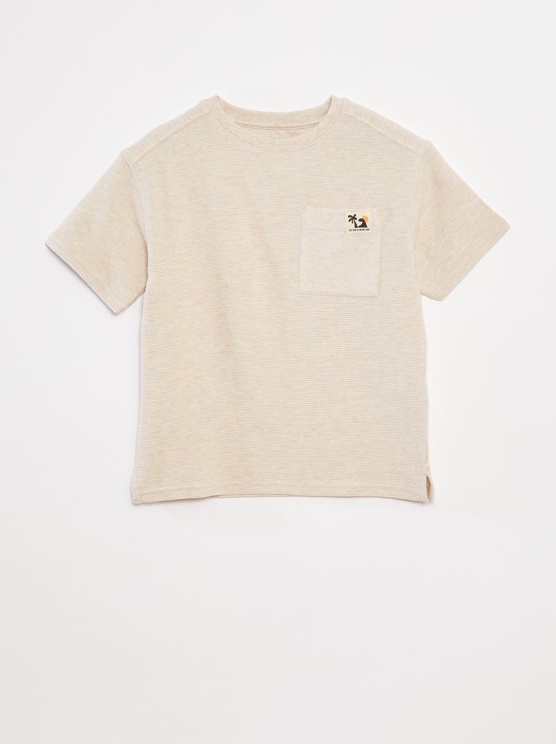 T-shirt van ottomantricot Biege - Kiabi