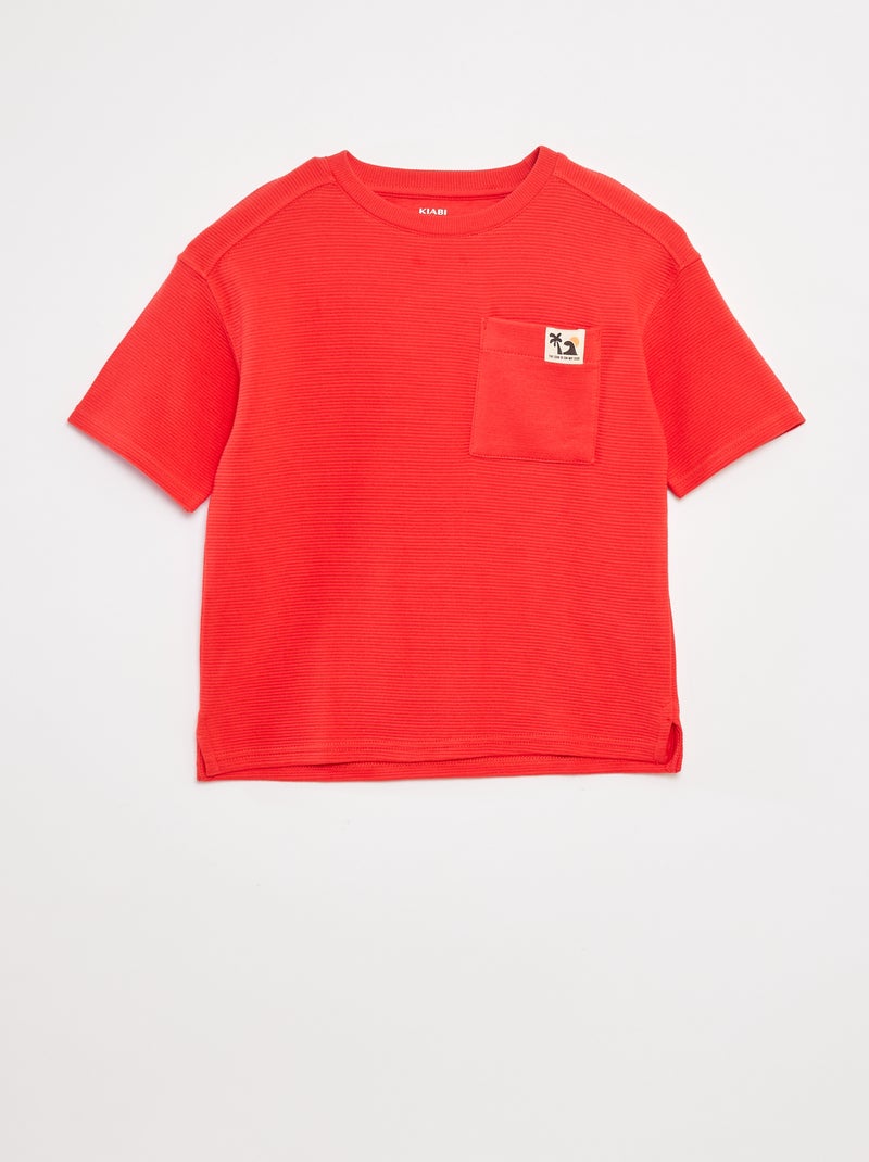 T-shirt van ottomantricot Rood - Kiabi