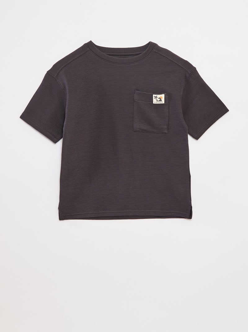 T-shirt van ottomantricot Zwart - Kiabi