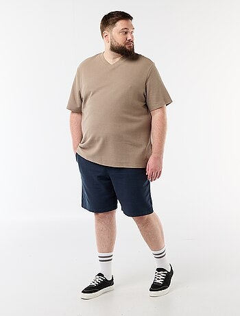 T-shirt van piquéstof met korte mouwen