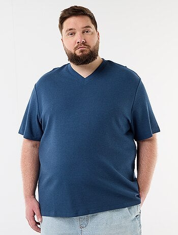 T-shirt van piquéstof met korte mouwen