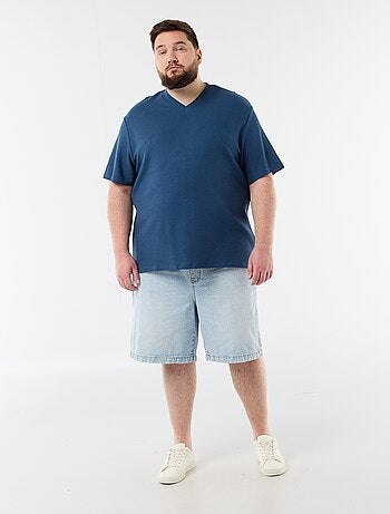 T-shirt van piquéstof met korte mouwen