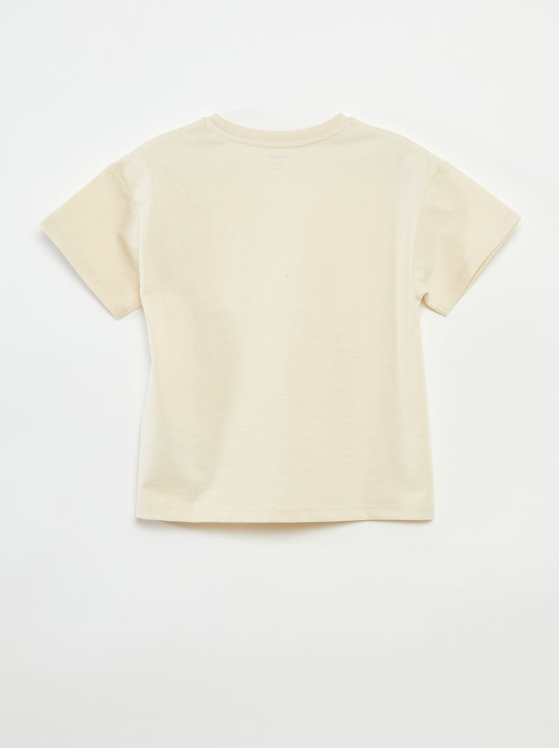 T-shirt van premium katoen BIEGE - Kiabi