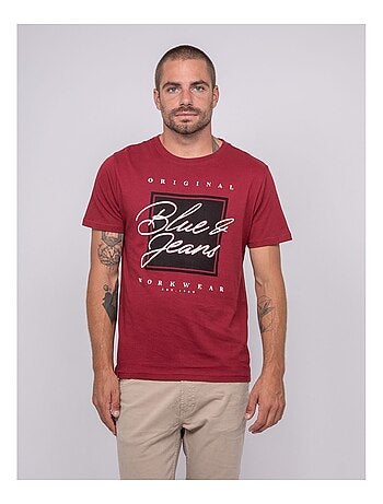 T-shirt van puur katoen met jablote-patroon.