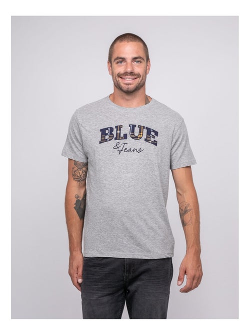 T-shirt van puur katoen met jackhorn-patroon - Kiabi