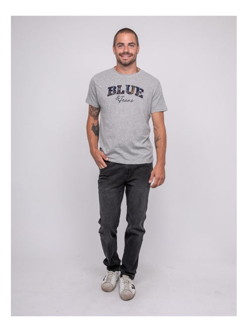 T-shirt van puur katoen met jackhorn-patroon - Kiabi