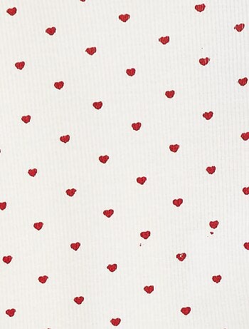 T-shirt van ribstof met lange mouw