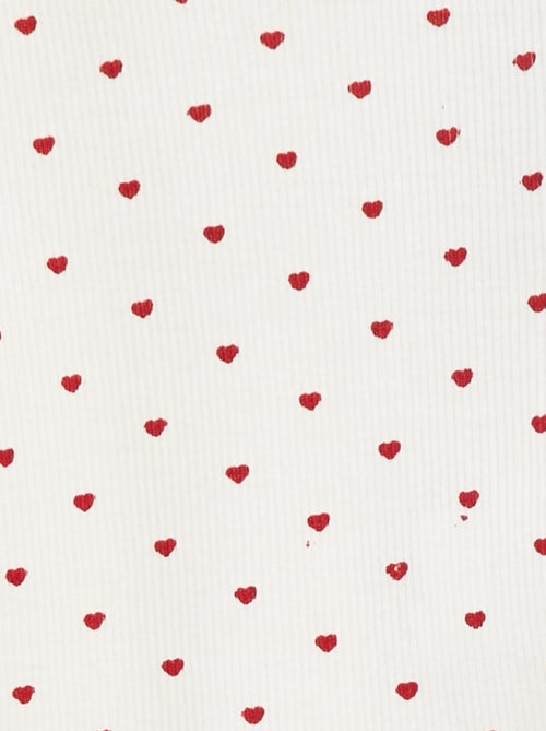 T-shirt van ribstof met lange mouw - Kiabi