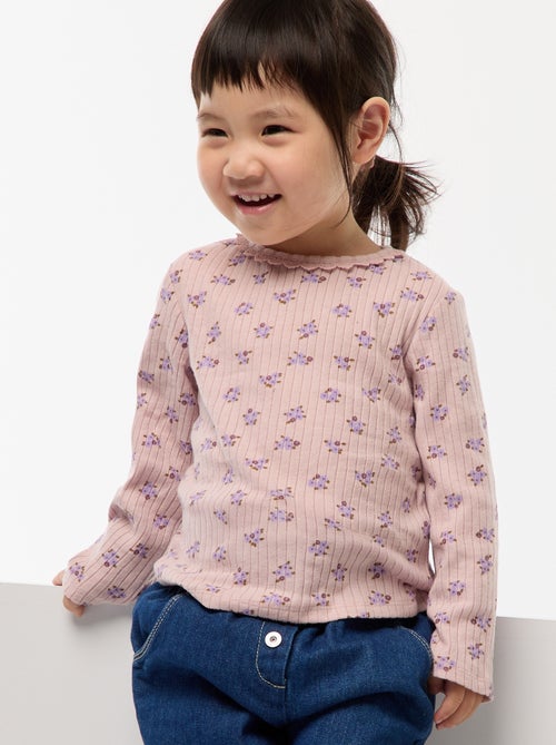 T-shirt van ribtricot - Kiabi