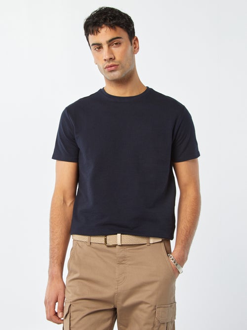T-shirt van seersucker - Kiabi