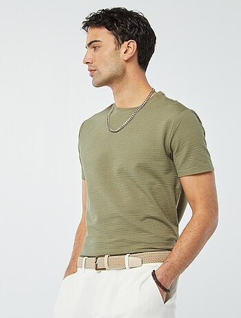 T-shirt van seersucker