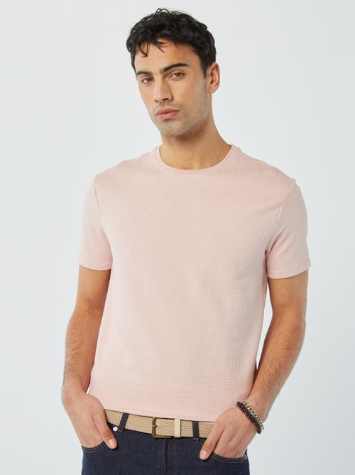 T-shirt van seersucker - Kiabi