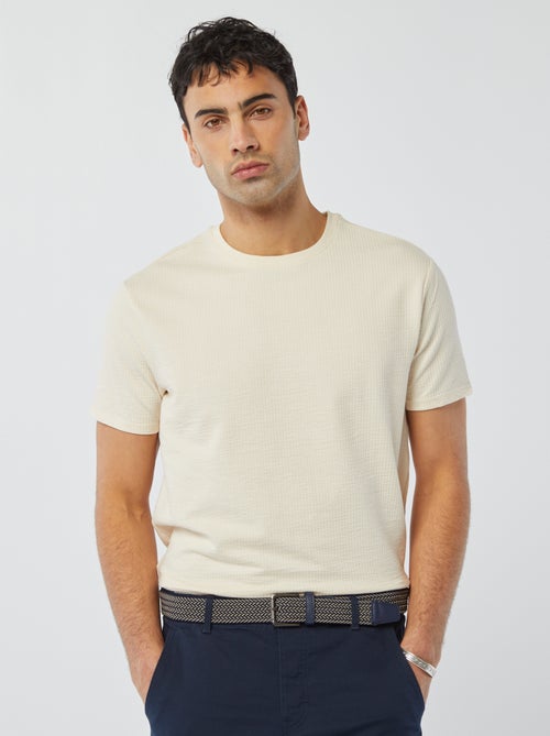 T-shirt van seersucker - Kiabi