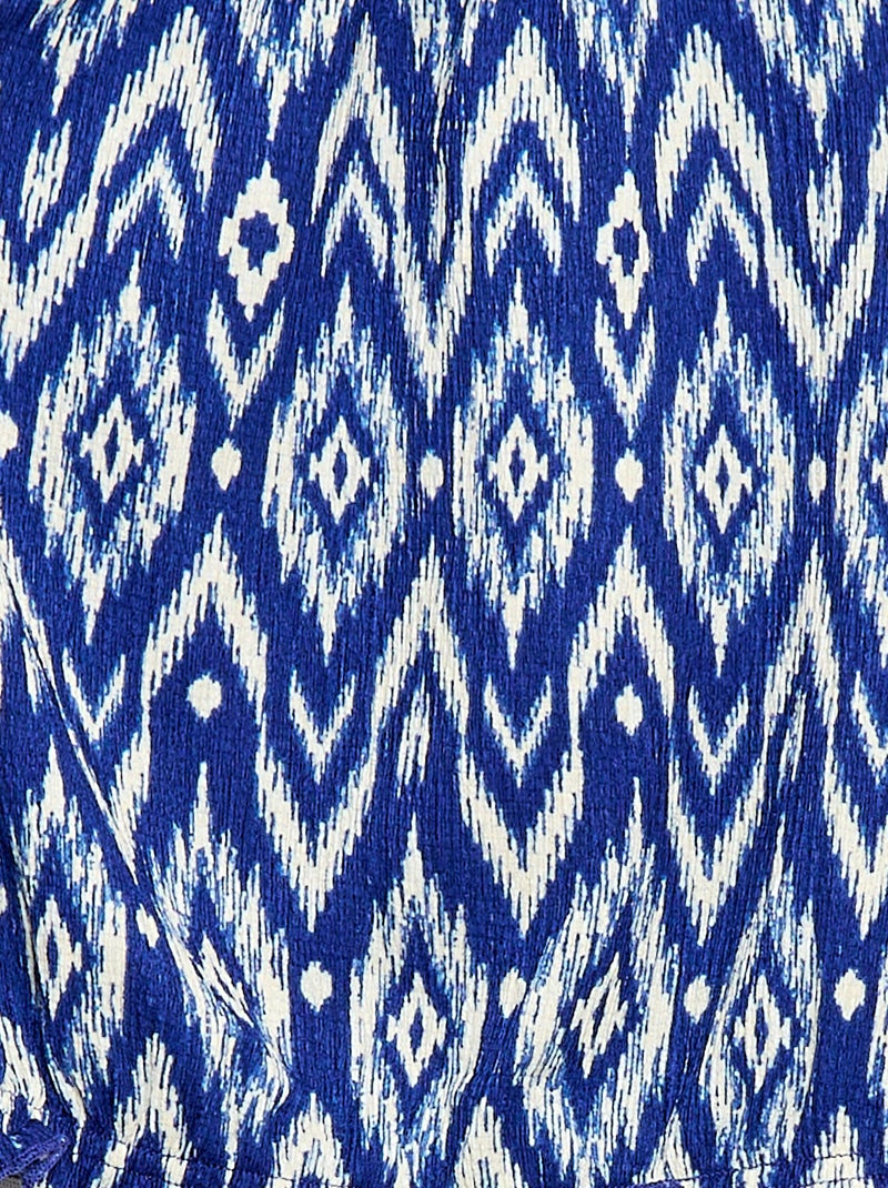 T-shirt van stretchjersey Blauw - Kiabi