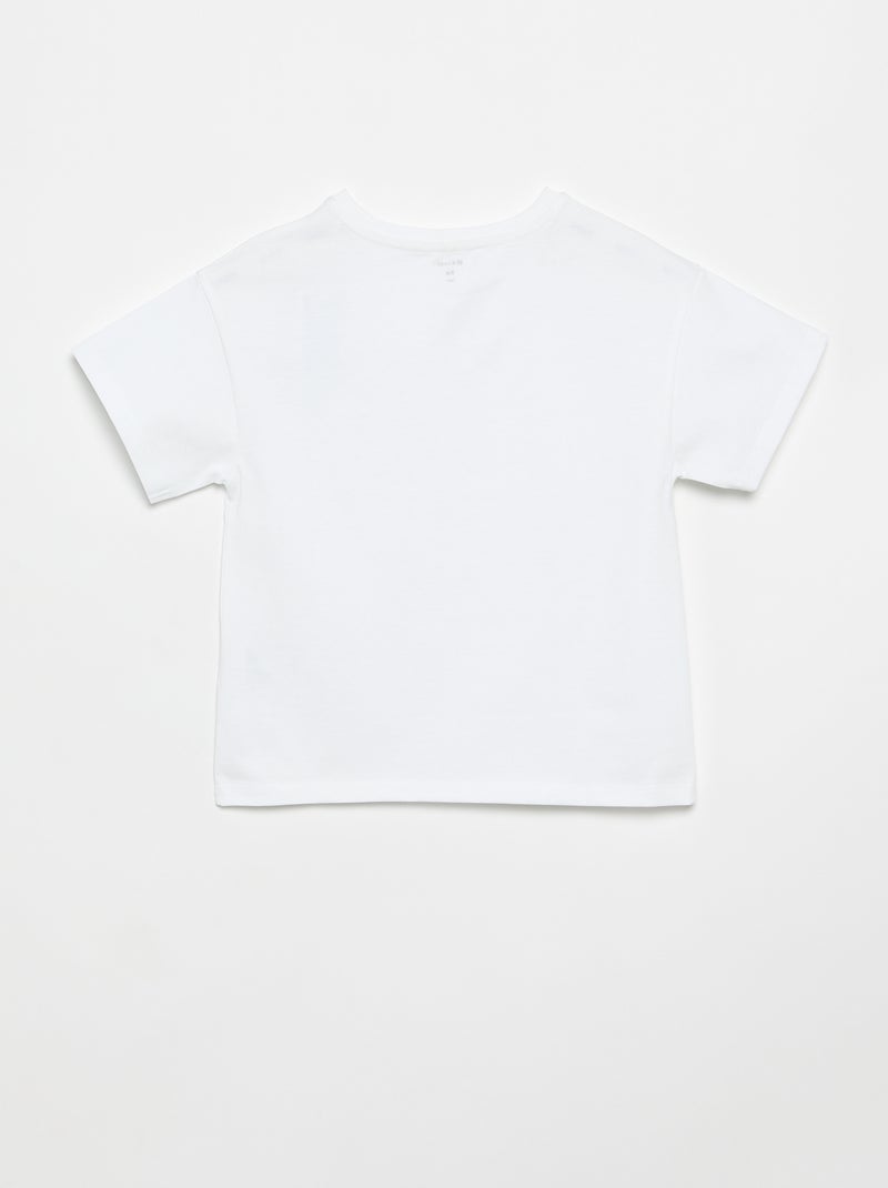 T-shirt van Tough Cotton met korte mouwen Wit - Kiabi
