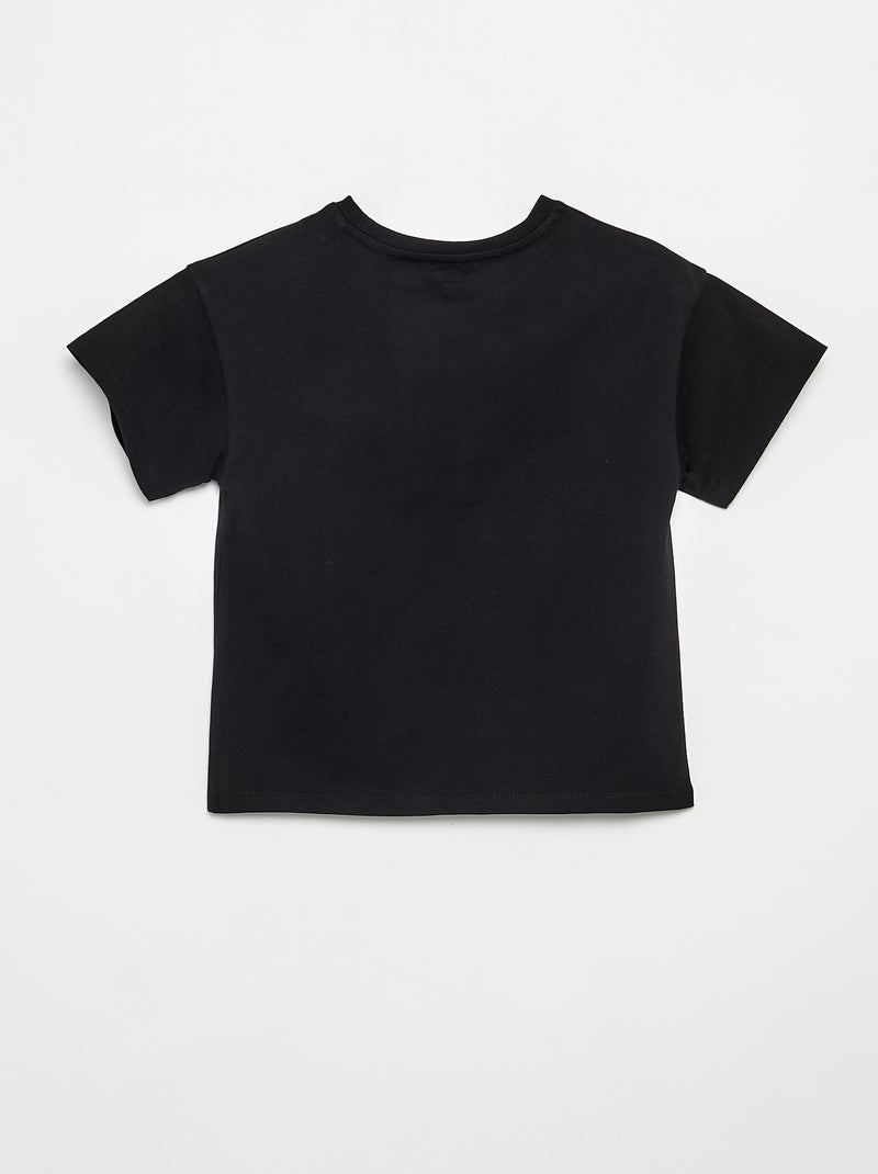 T-shirt van Tough Cotton met korte mouwen Zwart - Kiabi