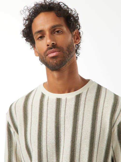 T-shirt van tricot met korte mouw - Kiabi