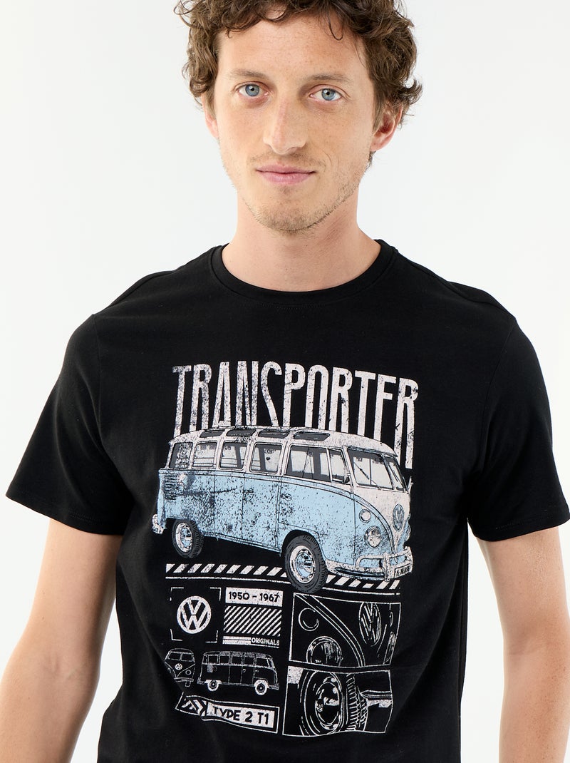 T-shirt 'Van Volkswagen' met korte mouwen Zwart - Kiabi