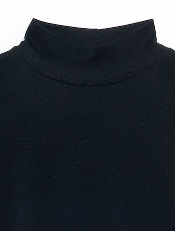T-shirt van wolmix met colkraag