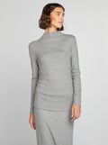 T-shirt van zacht tricot GRIJS - Kiabi