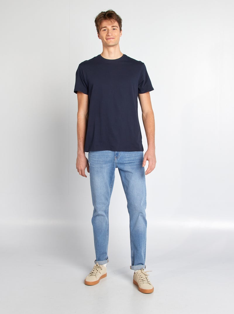 T-shirt van zuiver katoen +1m90 BLAUW - Kiabi