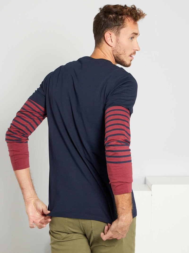 T-shirt van zuiver katoen +1m90 BLAUW - Kiabi