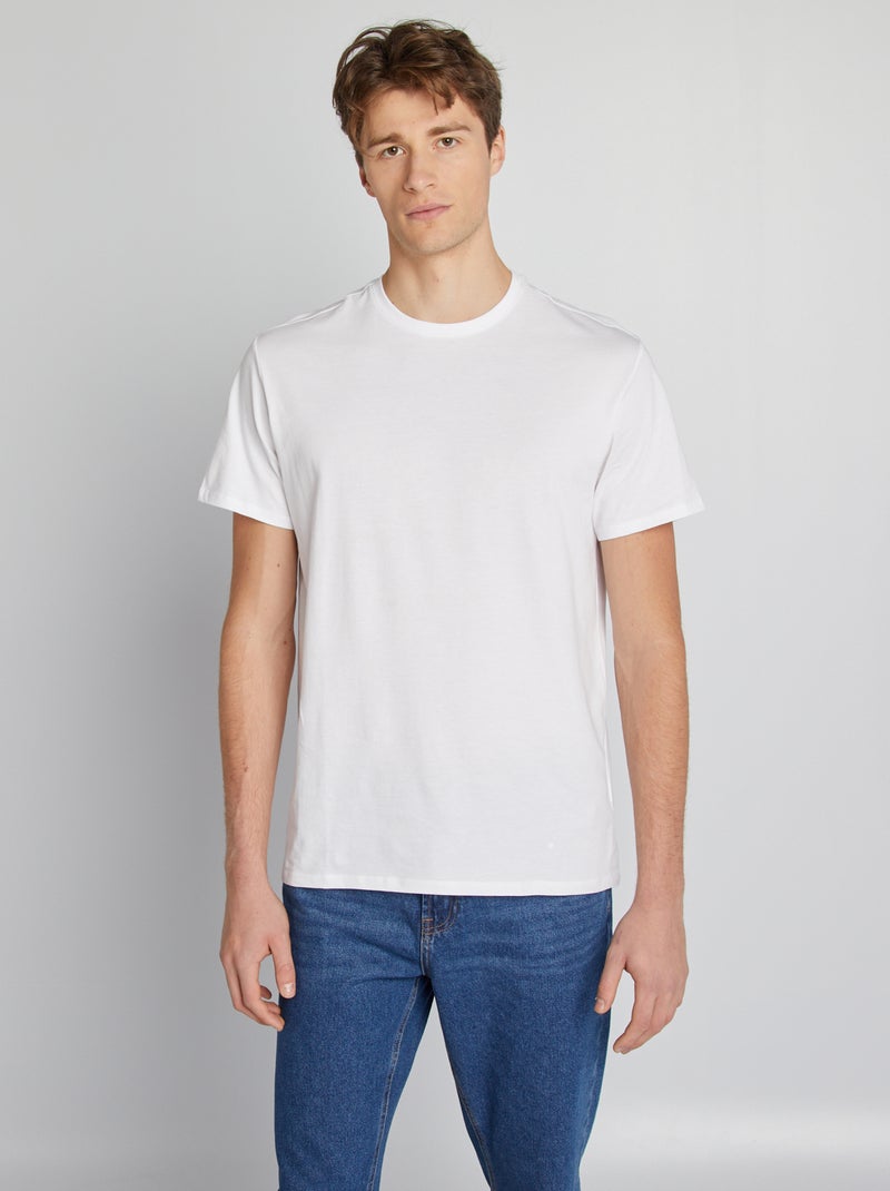 T-shirt van zuiver katoen +1m90 wit - Kiabi