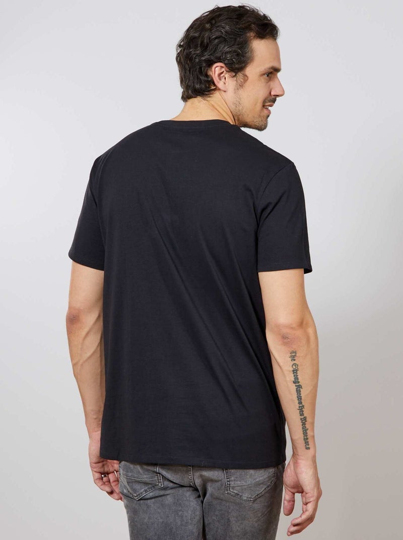 T-shirt van zuiver katoen +1m90 zwart - Kiabi