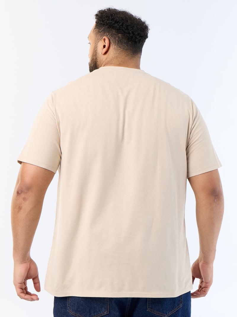 T-shirt van zuiver katoen Biege - Kiabi