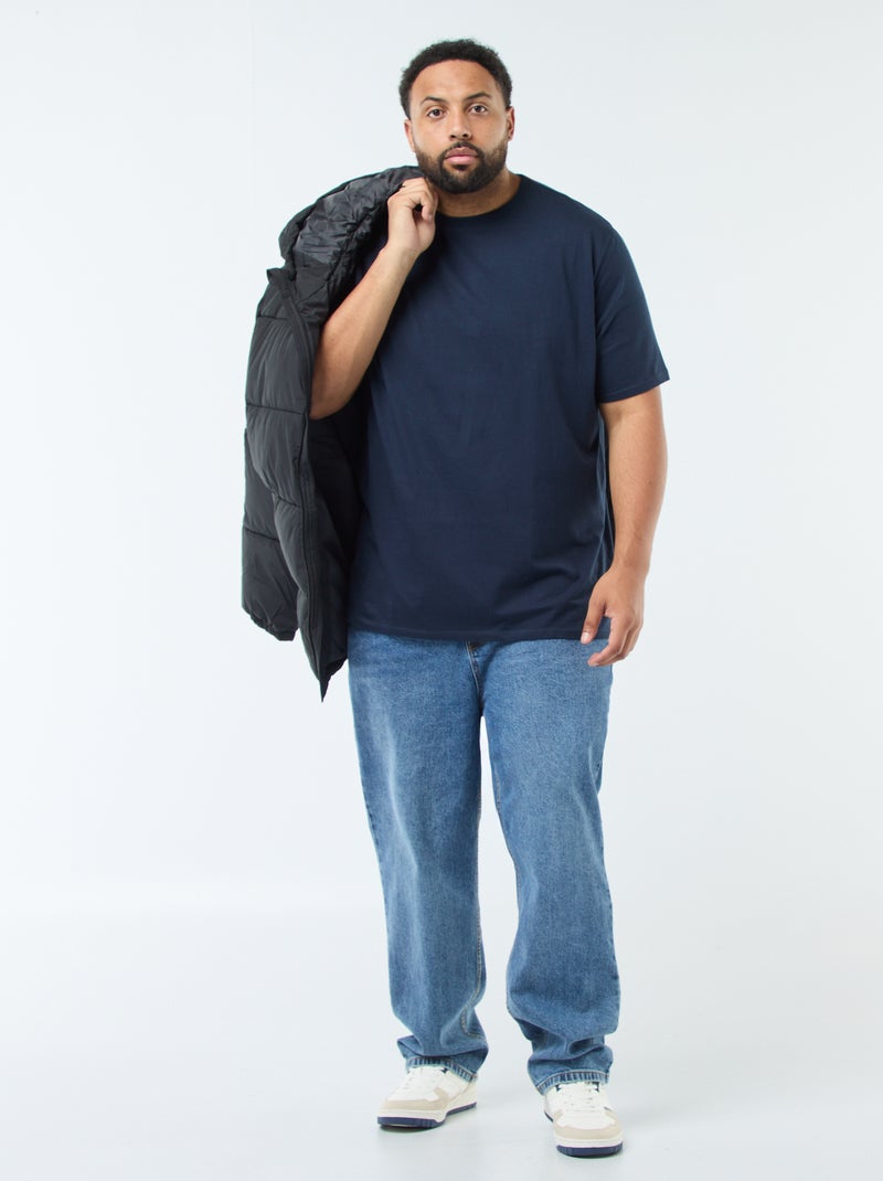 T-shirt van zuiver katoen BLAUW - Kiabi