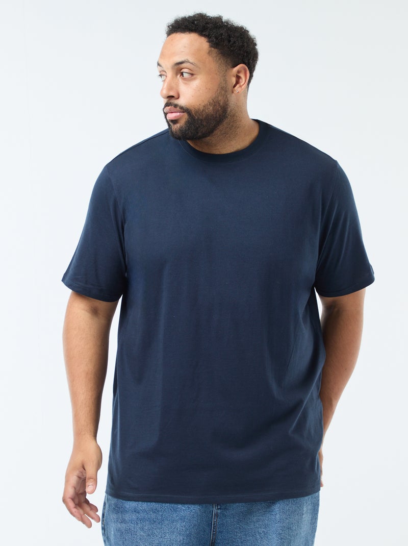 T-shirt van zuiver katoen BLAUW - Kiabi