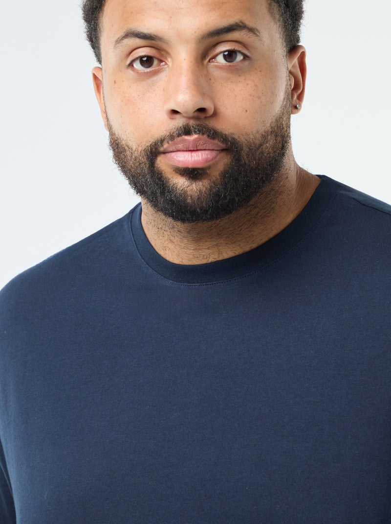 T-shirt van zuiver katoen BLAUW - Kiabi