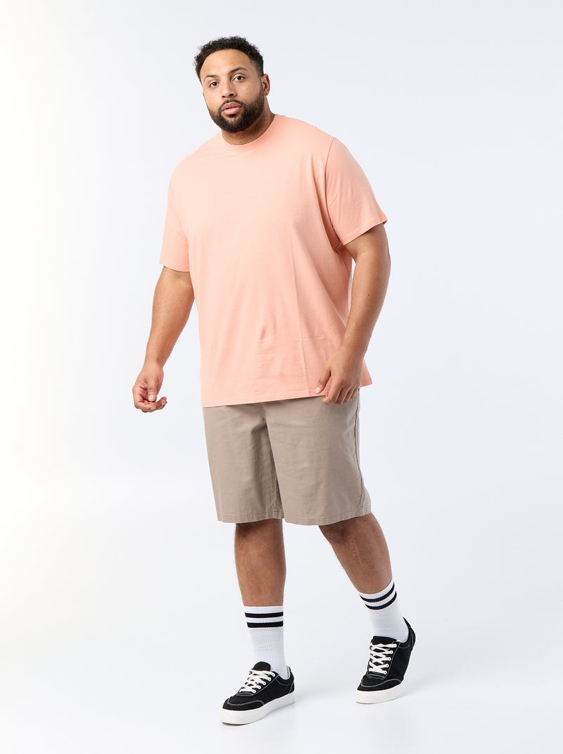 T-shirt van zuiver katoen Oranje - Kiabi