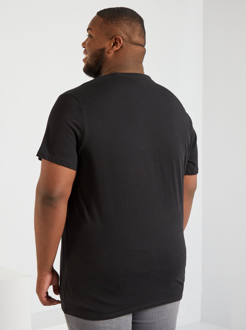 T-shirt van zuiver katoen zwart - Kiabi