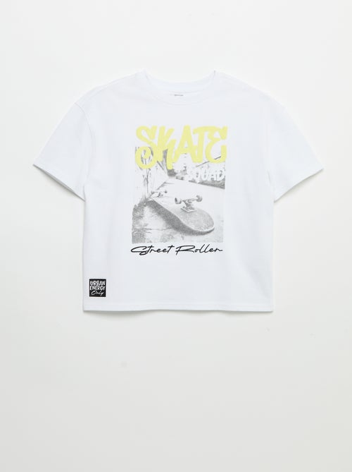 T-shirt vintage imprimé skate à manches courtes - Kiabi
