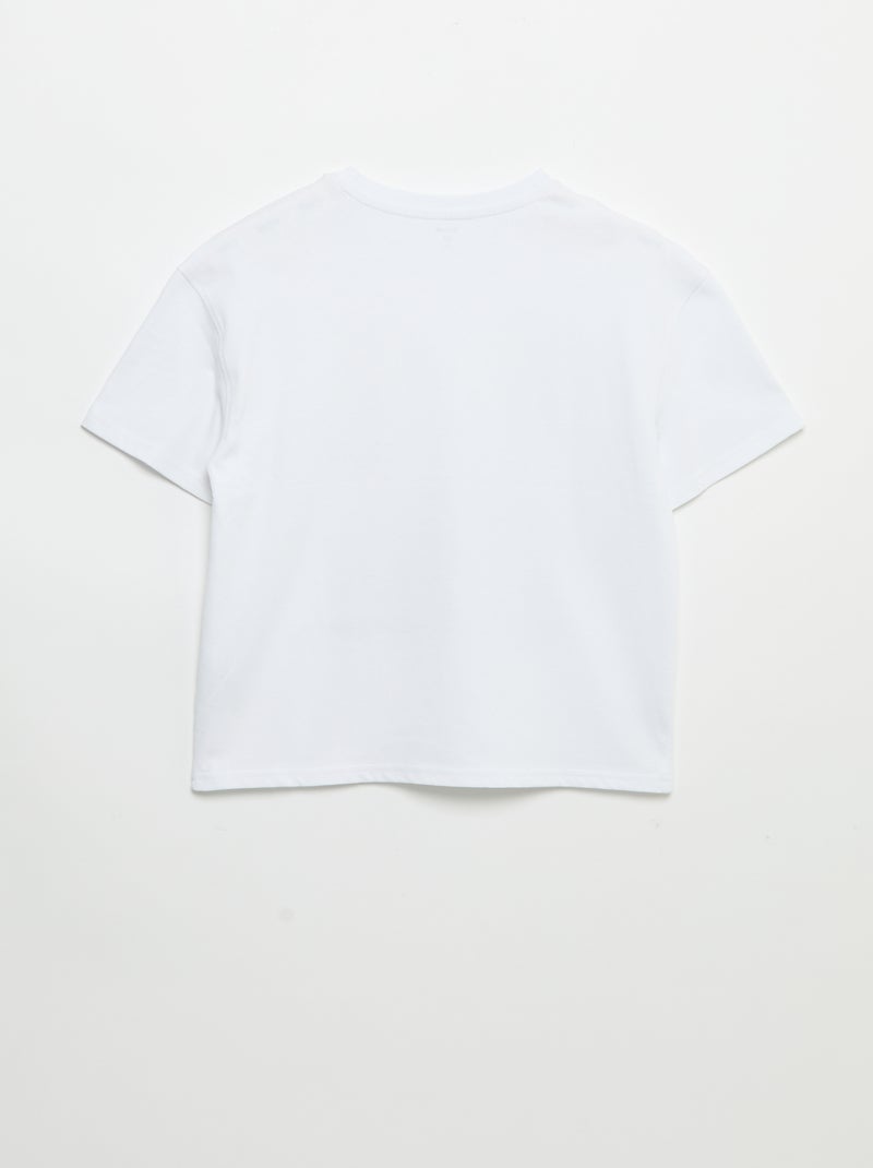 T-shirt vintage imprimé skate à manches courtes Blanc - Kiabi