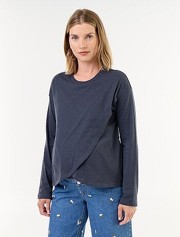 T-shirt voor borstvoeding met overslag