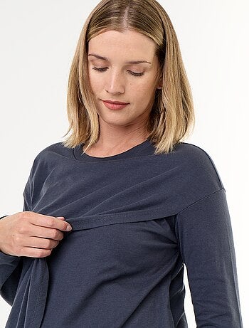 T-shirt voor borstvoeding met overslag