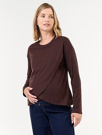 T-shirt voor borstvoeding met overslag
