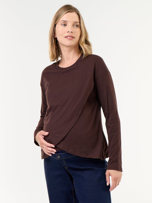 T-shirt voor borstvoeding met overslag - Kiabi