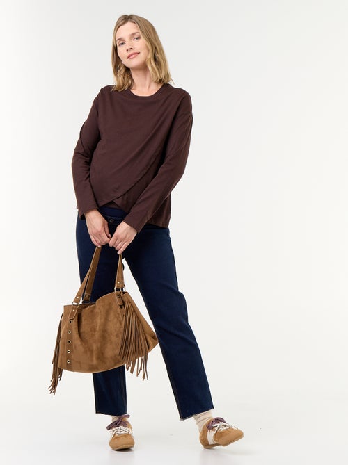 T-shirt voor borstvoeding met overslag - Kiabi