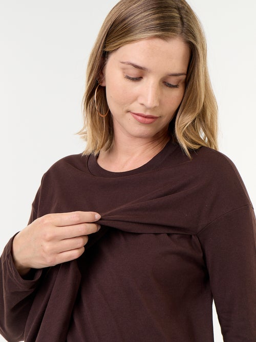 T-shirt voor borstvoeding met overslag - Kiabi