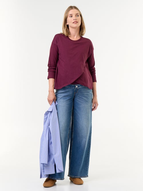 T-shirt voor borstvoeding met overslag - Kiabi