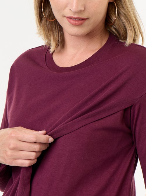 T-shirt voor borstvoeding met overslag - Kiabi