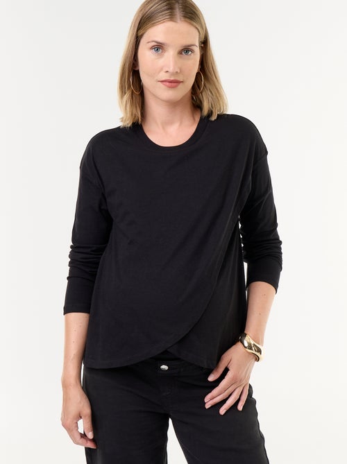 T-shirt voor borstvoeding met overslag - Kiabi