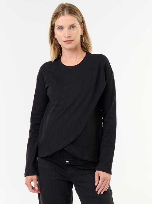 T-shirt voor borstvoeding met overslag - Kiabi