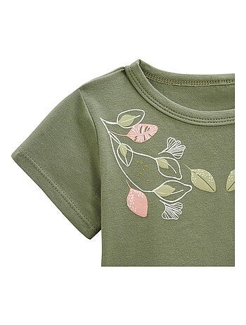 T-shirt voor kinderen met pioenroosmotief