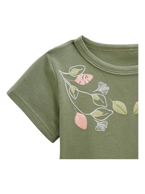 T-shirt voor kinderen met pioenroosmotief - Kiabi
